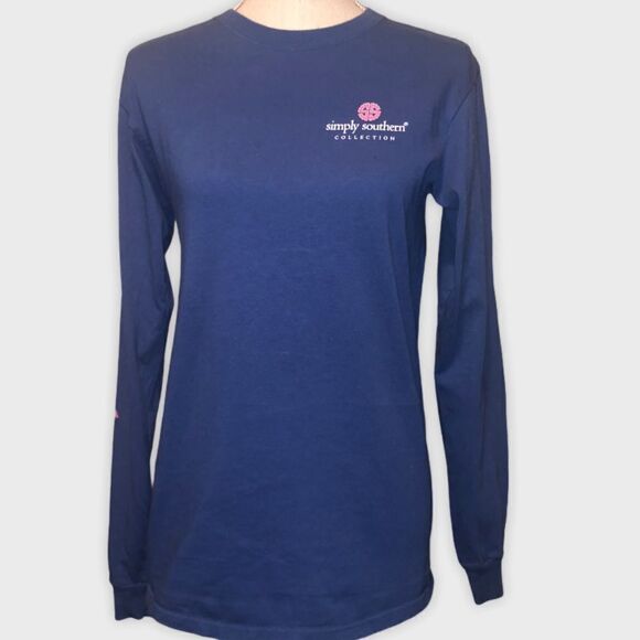 Simply Southern Long Sleeve Tee Blue - Picture 1 of 7